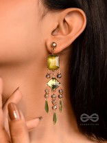The Lush Sprinkles- Golden Embellished Earrings