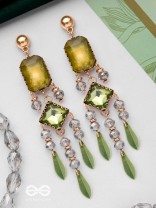 The Lush Sprinkles- Golden Embellished Earrings