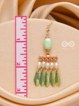 The Fancy Fern- Golden Pearl Earrings