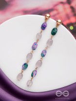 The Rollin' Stones- Golden Embellished Earrings