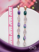 The Rollin' Stones- Golden Embellished Earrings