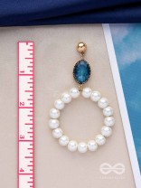 The Misty Moon- Golden Pearl Earrings