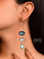 The Midnight Mirage- Golden Embellished Earrings