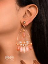 The Rose Shower- Golden Embellished Earrings