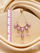 The Violet Mist- Golden Embellished Earrings