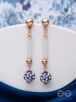 The Glittery Globe- Golden Embellished Earrings