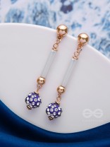 The Glittery Globe- Golden Embellished Earrings