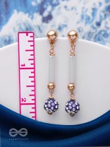 The Glittery Globe- Golden Embellished Earrings