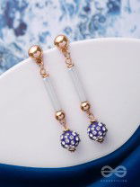 The Glittery Globe- Golden Embellished Earrings