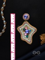 Ilvakaa- The Glorious Star- Stones & Beads Embroidered Earrings