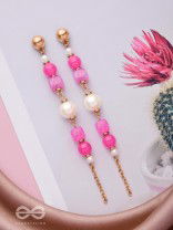 The Coral Rains- Golden Embellished Earrings