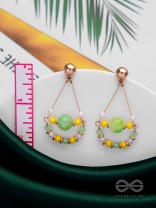 The Swingin' Swag- Golden Embellished Earrings