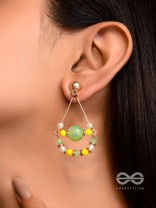 The Swingin' Swag- Golden Embellished Earrings