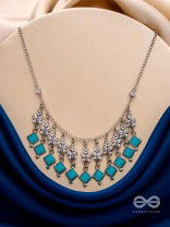 Blossoms n' Butterflies- Oxidised Enamelled Necklace