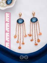 The Lava Rain- Golden Embellished Earrings