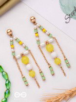 The Glam Chimes- Golden Embellished Earrings