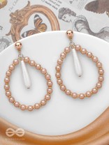 The Moon Dance- Golden Pearl Earrings