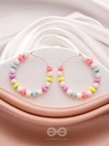 The Sparkling Rainbow- Golden Embellished Earrings