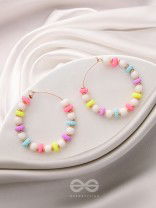 The Sparkling Rainbow- Golden Embellished Earrings