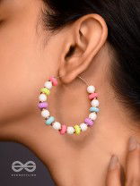 The Sparkling Rainbow- Golden Embellished Earrings