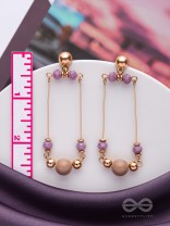 The Swing Steps- Golden Embellished Earrings