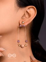 The Swing Steps- Golden Embellished Earrings