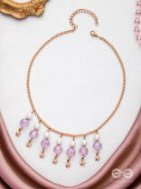 The Galaxy Globes- Golden Pearl Neckpiece With Anti-Tarnish Coating 