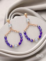 The Shimmering Stars- Golden Embellished Earrings