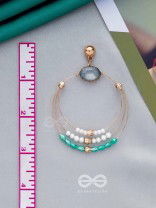 The Lunar Loops- Golden Embellished Earrings