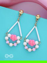 The Swingin' Roses- Golden Embellished Earrings