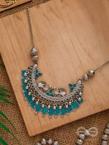 The Ocean Odyssey - Oxidised Embellished Necklace
