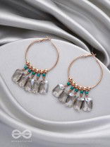 The Ebony Enchantment- Golden Embellished Earrings