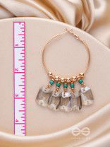 The Ebony Enchantment- Golden Embellished Earrings