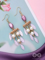 The Dewy Leaves- Golden Embellished Earrings