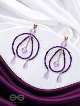 The Disco Diva- Golden Embellished Earrings