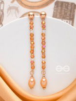 The Raining Embers- Golden Embellished Earrings