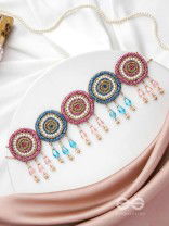 Vatamsa- The Flower Garland- Pearls & Glass Beads Embroidered Choker Necklace