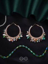 Sumami- Adorned with Jewels- Pearls & Glass Beads Embroidered Earrings