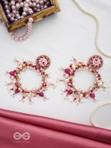 Ardramani - The Fiery Embers - Dabka And Glass Beads Hand Embroidered Earrings