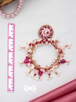 Ardramani - The Fiery Embers - Dabka And Glass Beads Hand Embroidered Earrings