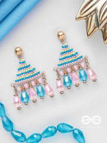 THE SUMMER SKY - GOLDEN EMBELLISHED EARRINGS