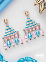 THE SUMMER SKY - GOLDEN EMBELLISHED EARRINGS