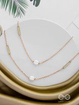 The Evergreen Elegance - Golden Embellished Multilayered Necklace With Anti-Tarnish Coating 
