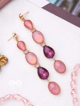 ROSE SOAKED RAIN - CLASSIC STATEMENT EARRINGS