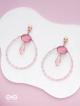 THE BLUSHING MOON - GOLDEN EMBELLISHED EARRINGS
