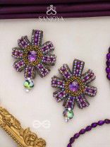 Manidhara - The Gem Holder - Beads And Stone Hand Embroidered Earrings