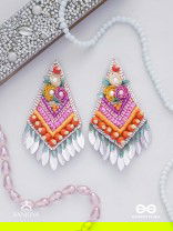 Kavisha - The Masterpiece - Pearls, Sequins And Beads Hand Embroidered Earrings (Multicolor)