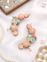 Meghamala - The Garland Of Clouds - Sequins, Beads, Pearls And Resham Hand Embroidered Earrings