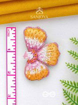 Shobhana - The Shining - Sequins And Resham Hand Embroidered Earrings (Pink & Mustard)