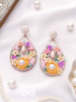 Anahata - The Harmonious Elegance - Sequins, Cutdana And Resham Hand Embroidered Earrings